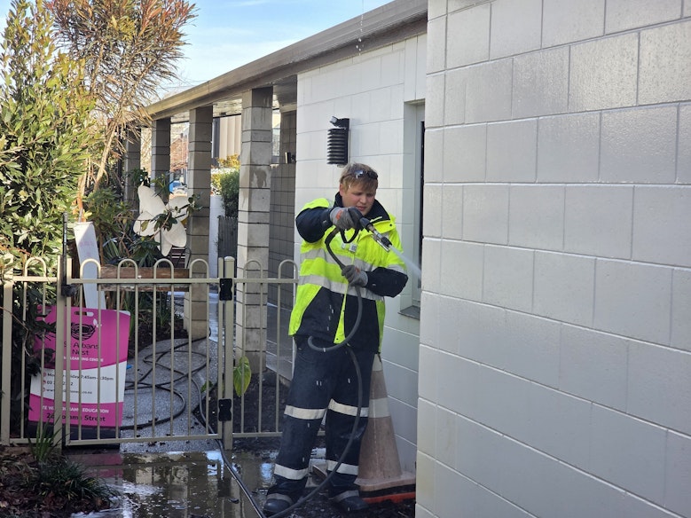 JK Building Wash & Blast Off Services offer water blasting and soft wash services using biodegradable detergents.